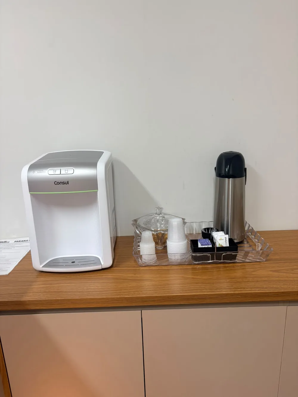 Espaço de café da recepção
